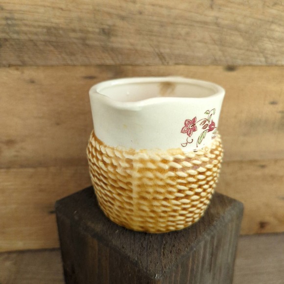 Vtg Tilso Rooster Creamer and Sugar with Lid Set / Braided Rope / Made in Japan - Picture 6 of 10